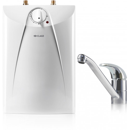 CLAGE S5-U BUP Használati melegvíz tárolós vízmelegítő 5l 2,0 kW 230 V + csaptelep 4100-4