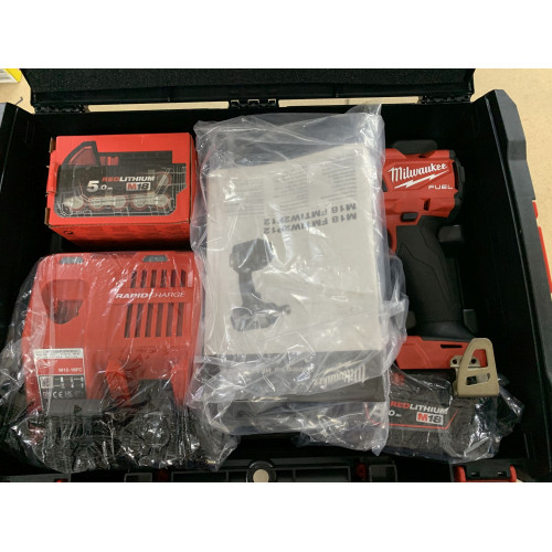 Milwaukee M18 FMTIW2F12-502X Akkus ütvecsavarozó 2x5.0 Ah, HD koffer 4933478450