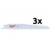 Milwaukee Sawzall Szablyafűrészlap (150mm/3db) 48001075