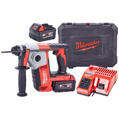 Milwaukee M18 BH-402C Akkus fúrókalapács SDS-Plus 2x4.0 Ah, Szerszámkoffer 4933443330