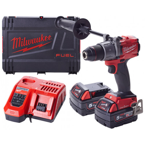 Milwaukee M18 ONEDD2-502X Akkus fúró-csavarozó, 2x5.0 Ah, HD Koffer 4933464525