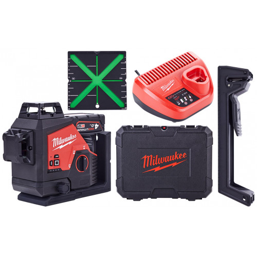 Milwaukee M12 3PL-401C Akkus lézer 360° 1x4.0 Ah, Koffer 4933478102