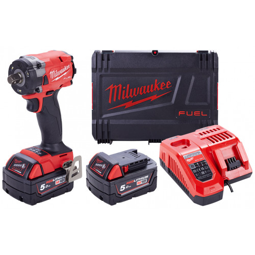 Milwaukee M18 FIW2P12-502X Akkus ütvecsavarozó 2x5.0 Ah, HD koffer 4933478447