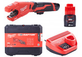 Milwaukee M12 PCSS-202C Akkus csővágó rozsdamentes acélhoz (12V/2x2,0Ah) Koffer 4933479242