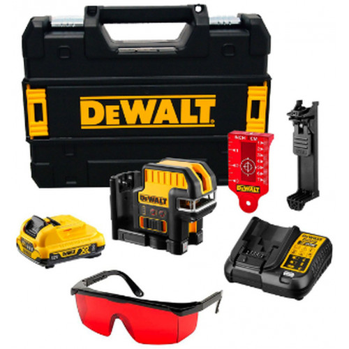 DeWALT DCE0822D1R-QW Akkus vörös keresztlézer függőónnal XR (10,8V/1x2,0Ah) Tstak