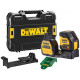 DeWALT DCE088NG18 Lézeres önszintező kereszt, zöld sugár 18V - csak test, TStak tok