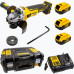 DeWALT DCG405P3-QW Akkus sarokcsiszoló XR (125mm/18V/3x5,0Ah) Tstak