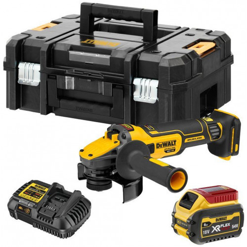 DeWALT DCG409T1-QW Akkus sarokcsiszoló XR FlexVolt (125mm/54V/1x6,0Ah) Tstak