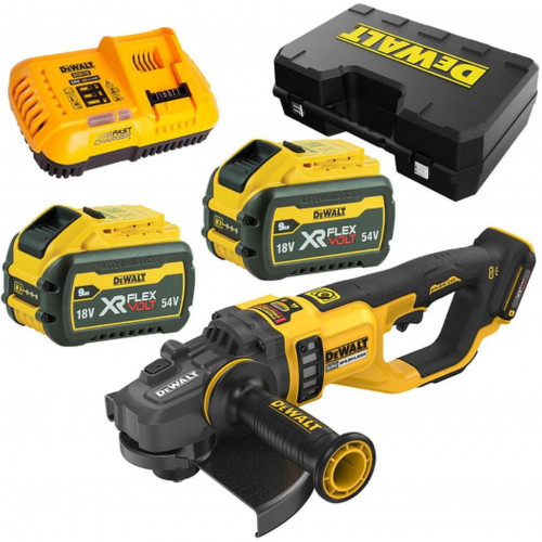 DeWALT DCG460X2-QW Sarokcsiszoló XR FlexVolt (230mm/54V/2x9,0Ah) Bőrönd