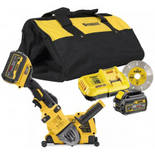 DeWALT DCG4610T2-QW Akkus falhoronymaró XR FlexVolt (125mm/54V/2x6,0Ah) táska