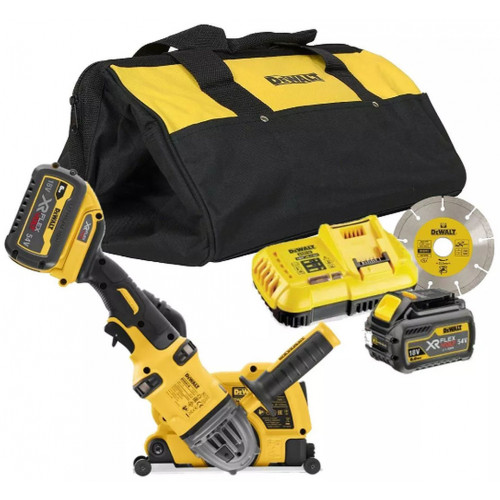 DeWALT DCG4610T2-QW Akkus falhoronymaró XR FlexVolt (125mm/54V/2x6,0Ah) táska