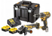 DeWALT DCK2020P2T-QW Akkus fúró-csavarozó DCD791 és sarokcsiszoló DCG405 XR (2x5,0Ah/18V)