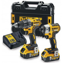 DeWALT DCK268P2T-QW Szénkefementes akkus gépszett (2x5,0Ah/18V) TSTAK II kofferben