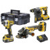 DeWALT DCK305P3T-QW Combo DCH273N + DCG405 + DCF887 + DCB115 + (18V/3x5,0Ah) Tstak