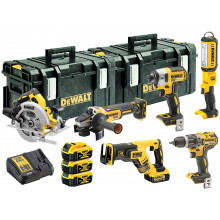 DeWALT DCK623P3 Kombó szett 18V(DCG405,DCS367,DCS570,DCF887,DCD796,DCL050,2 xDS300,DCB115)