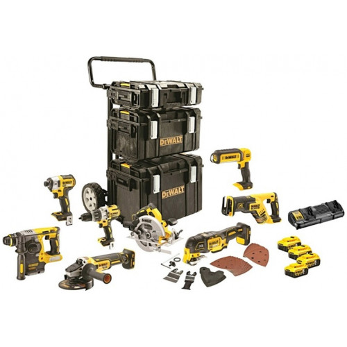 KIÁRUSÍTÁS DeWALT 18V XR 8 gépes combopack DCK853P4-QW SÉRÜLT KOFFER