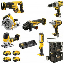 DeWALT DCK856P4-QW Akkus Kombó szett, Kefementes 8db-os 18V XR 4 x 5Ah