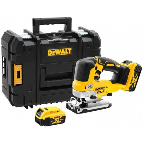 DeWALT DCS334P2-QW Akkus dekopírfűrész XR (18V/2x5,0Ah) Tstak