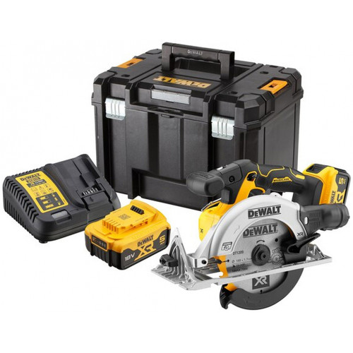 DeWALT DCS565P2-QW Akkus körfűrész XR (165mm/18V/2x5,0 Ah) Tstak