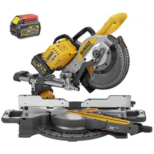 DeWALT DCS727T2-QW Szénkefe nélküli akkus gérfűrész XR FlexVolt (250mm/54V/2x6,0Ah)