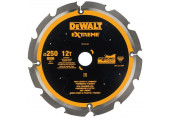 DeWALT DT1474-QZ Extreme Szálcement körfűrészlap 250x30mm, 12 fog 12°