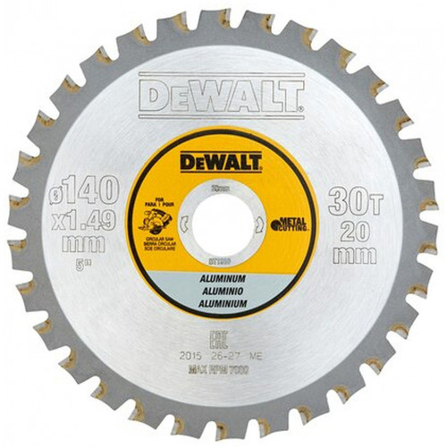 DeWALT DT1910-QZ Körfűrészlap akkus kézi körfűrészekhez 140x20mm, 30 fog FZ 3°