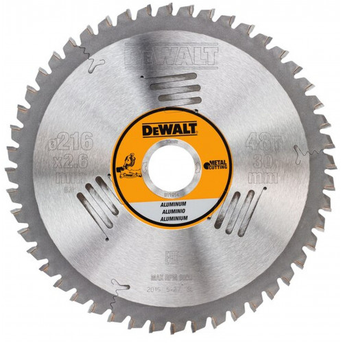 DeWALT DT1914-QZ Körfűrészlap állványos fűrészekhez 216x30mm, 48 fog TFZ -5°