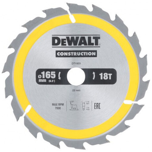 DeWALT DT1933-QZ Körfűrészlap, 165 x 20 mm, 18 fog