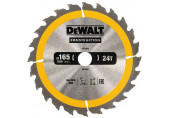DeWALT DT1934-QZ Construction Körfűrészlap kézi körfűrészekhez 165x20mm, 24 fog WZ 10°