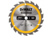 DeWALT DT1951-QZ Construction Körfűrészlap kézi körfűrészekhez, 184 x 20 mm, 24 fog, 18°