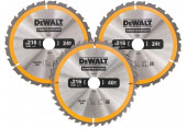 DeWALT DT1962-QZ Construction Körfűrészlap készlet 216x30mm, 24/40 fog WZ -5° 3db