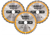 DeWALT DT1962-QZ Construction Körfűrészlap 216x30mm,24/40 fog WZ -5° 3db SÉRÜLT CSOMAGOLÁS