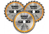 DeWALT DT1963-QZ Construction Körfűrészlap készlet 250x30mm, 24/48 fog WZ 10° 3db