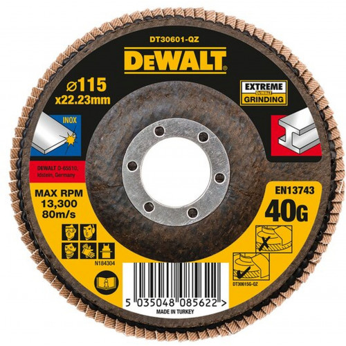 DeWALT DT30601-QZ Extreme Lamellás csiszolótárcsa 115 mm x 22,2 mm 40 g - lapos Jumbo