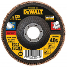 DeWALT DT30602-QZ EXTREME Lamellás csiszolótárcsa 125 mm x 22,2 mm 40 g - lapos Jumbo