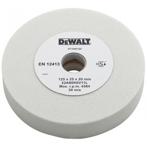 DeWALT DT3385-QZ Köszörű tárcsa, fehér alumínium-oxid, szemcseméret 80, 125 x 25 x 20 mm