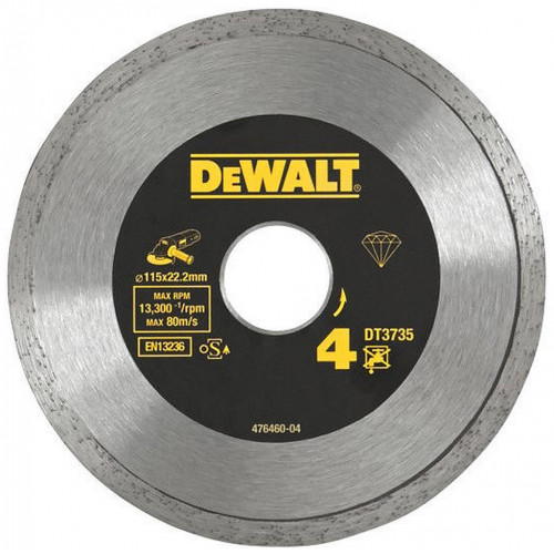 DeWALT DT3735-XJ gyémánt penge csempe vágásához, 115 mm