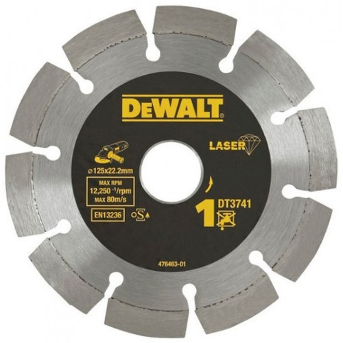 DeWALT DT3741-XJ Gyémánt vágótárcsa általános építőipari anyagokhoz- 125 mm x 22,2 mm