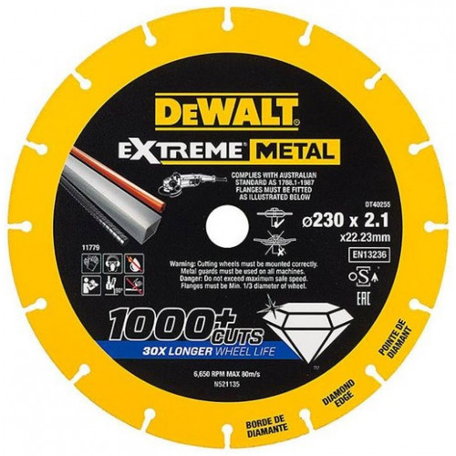 DeWALT DT40253-QZ Extreme Metal Gyémánt vágótárcsa fémre 150x22,23mm