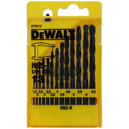 DeWALT DT5912-QZ HSS-R DIN 338 Fémfúrószár készlet, 13 db
