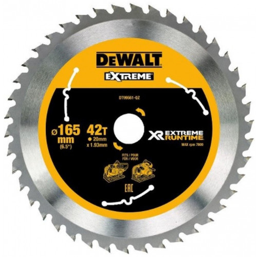 DeWALT DT99561-QZ XR FlexVolt Körfűrészlap 165mm x 20mm 42T