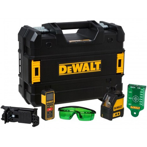 DeWALT DW0889CG-XJ Vonallézer + Telemeter 30 m, TSTAK