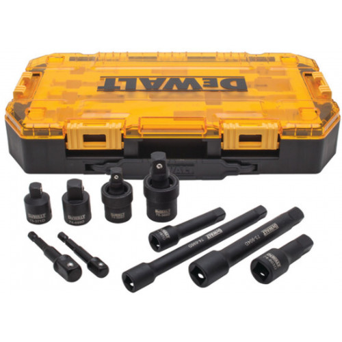 DeWALT 10 db-os 3/8"-os és 1/2"-os hajtású ütésálló tartozék készlet DWMT74741-0