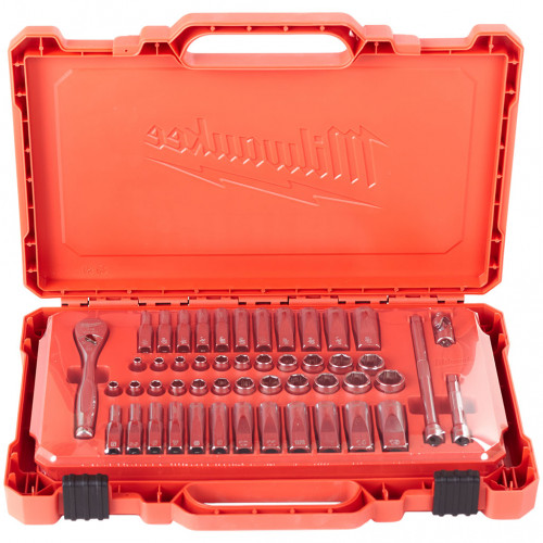 Milwaukee 4932464944 Racsnis dugókulcs készlet metrikus és colos méret (50 részes)