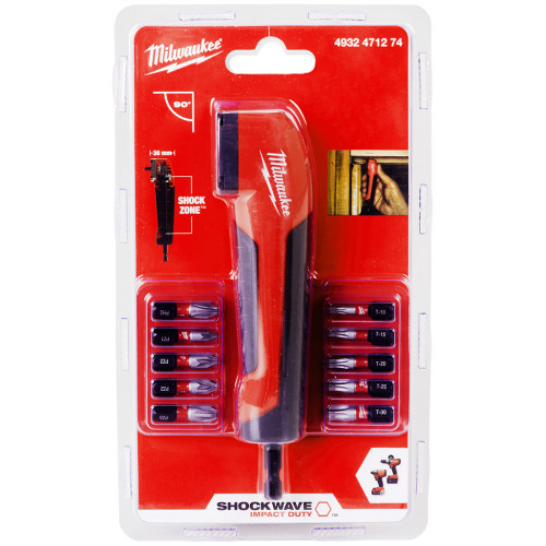 Milwaukee Shockwave sarokcsavarozó adapter bitekkel 4932471274