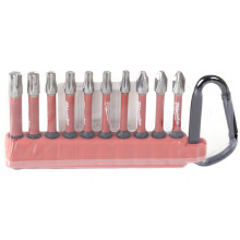 Milwaukee Shockwave IMPACT DUTY bithegy készlet 10db-os, karabineres 4932480941