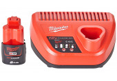 Milwaukee M12 NRG-201 Akkumulátor és töltő szett 4933451900
