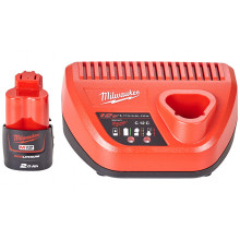 Milwaukee M12 NRG-201 Akkumulátor és töltő szett 4933451900
