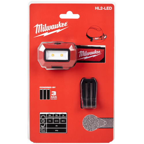 Milwaukee HL2-LED Elemes fejlámpa 4933471286