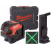 Milwaukee M12 CLL4P-0C Zöld keresztlézer 4 ponttal, akku nélkül, Szerszámkoffer 4933479202